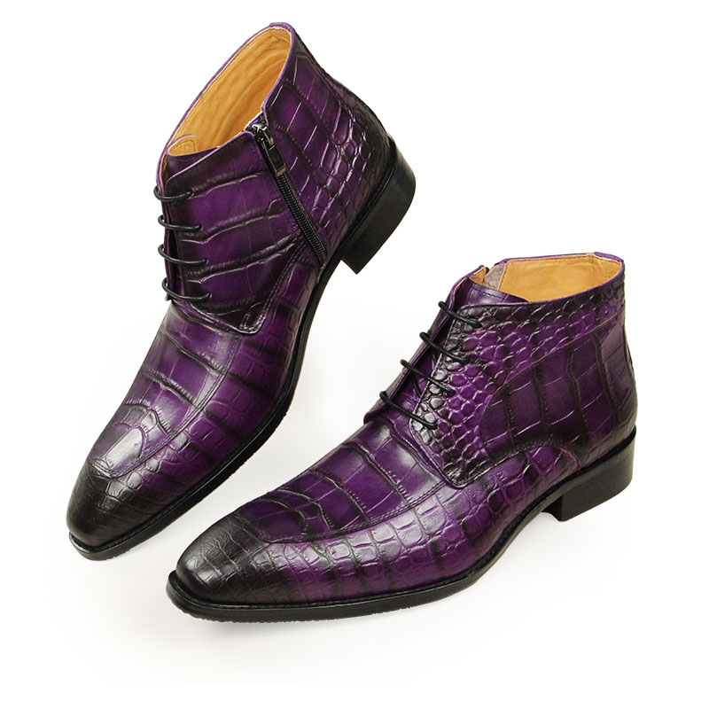 Leatherworking Classic - Nieuwe Mode Enkellaarsjes Puur Rundhuid Leder