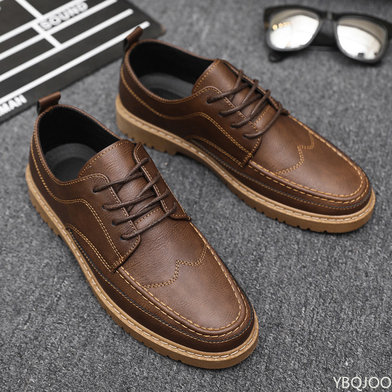 Leatherworking Classic - Casual leren herenschoenen Trendy zomer ademende