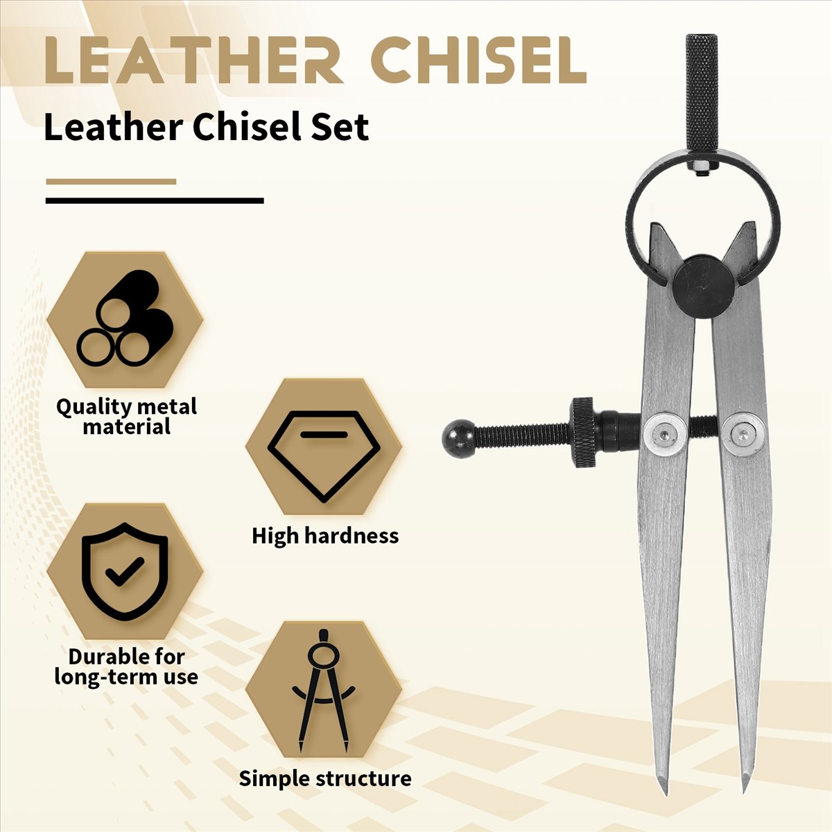 Wing Divider Stitch - Koop de A1750Z lederen beitelset, inclusief