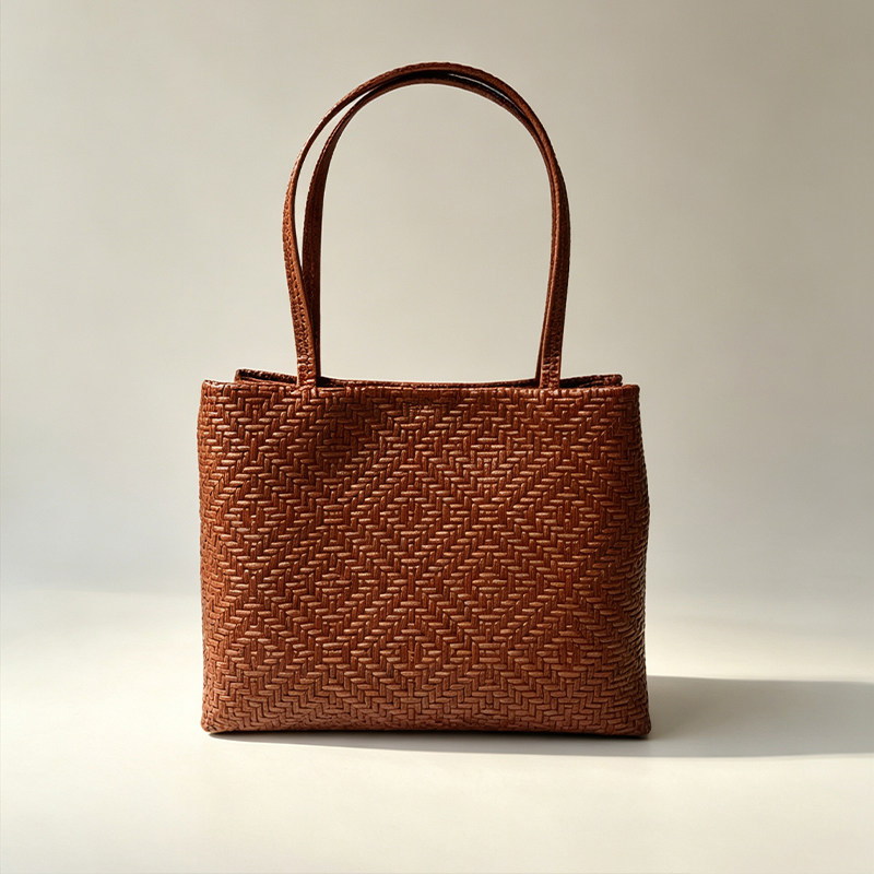 Leather Workshop - Mendy Echt Leder Geweven Print Grain