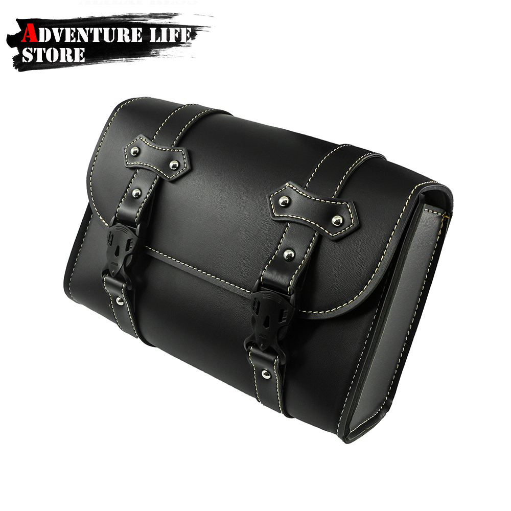 Leather Workshop - Motorfiets Voorvork Zadeltassen Zijkant Tool Bag