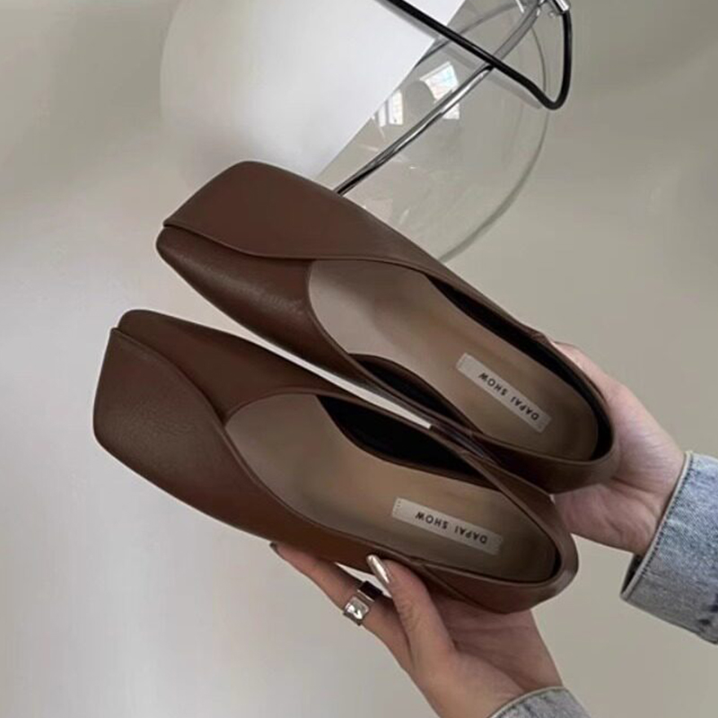 Leather Work Flats Women - Dames Nieuwe Loafers Schoenen Flats Sport