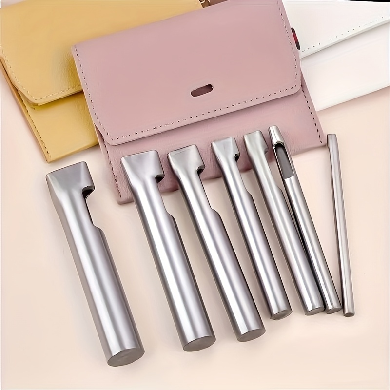 Leatherwork Hole Punch - 5 stuks lederen rechthoekige riemgatpons ovale