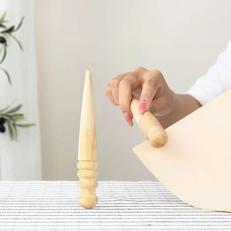 Leatherwork Tool Kit - 1PC Hout Leer Massief Hout Ronde