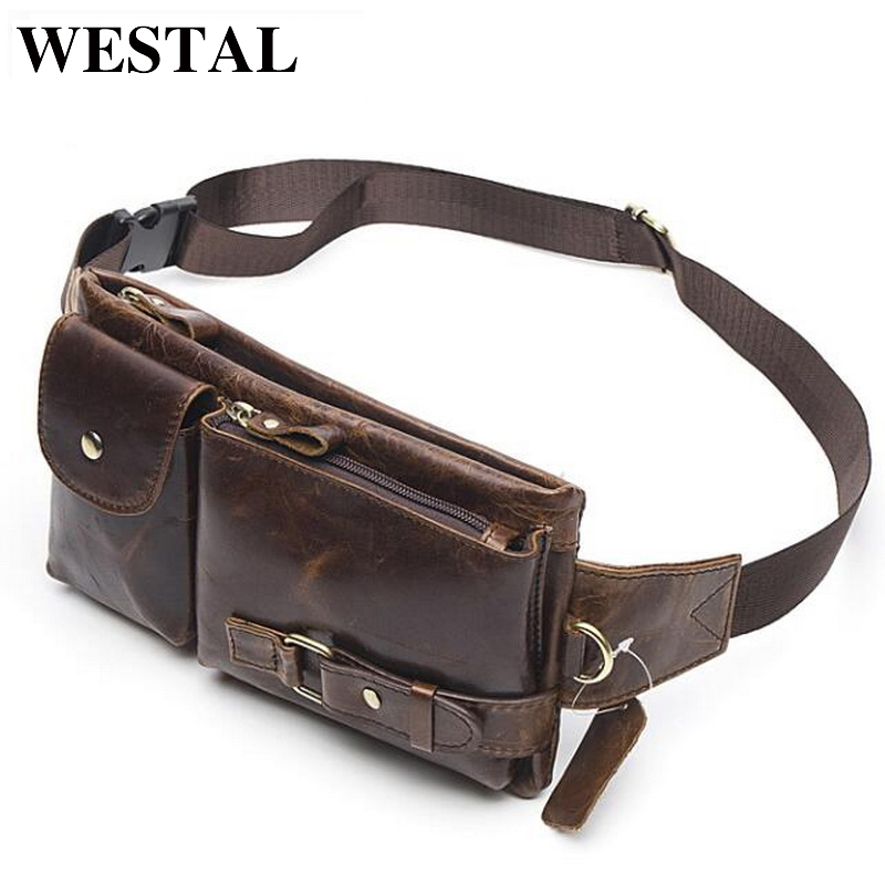 Leatherwork Belt - WESTAL Echt lederen heuptassen Heren heuptassen
