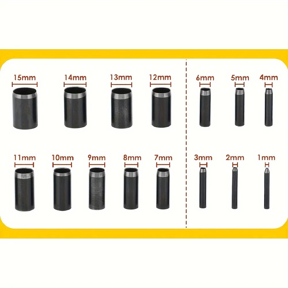 15 maten ronde perforator (1-1 - Leatherwork Hole Punch recensie en prijs