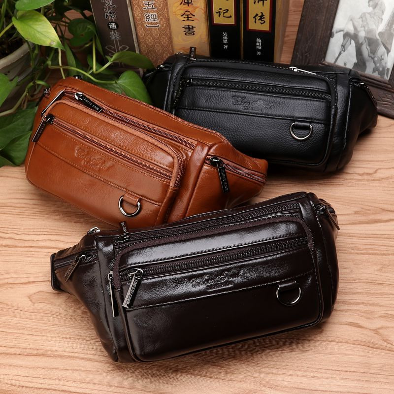 Mannen Taille Fanny Tassen Sli - Leatherwork Belt recensie en prijs