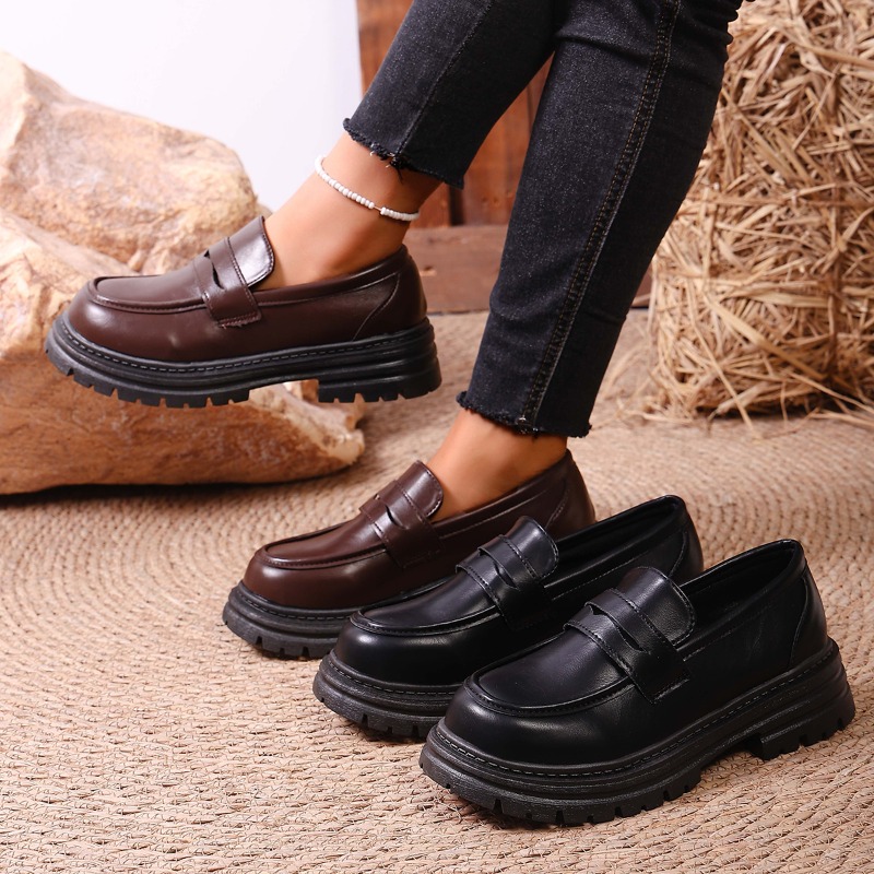 Bruine leren loafers voor dame - Leather Work Flats Women recensie en prijs