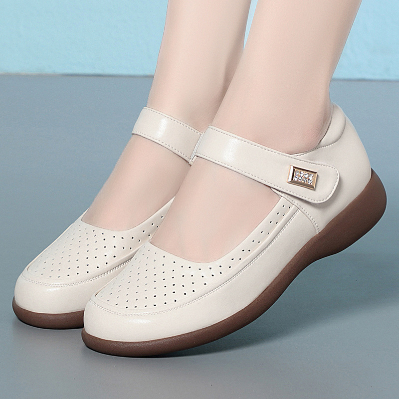 Comfortabele, ademende, ondiep - Leather Work Flats Women recensie en prijs