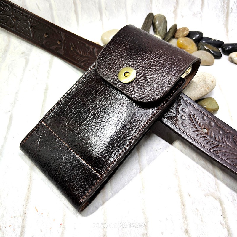 Mobiele Telefoon Heuptas Echt  - Leatherwork Belt recensie en prijs