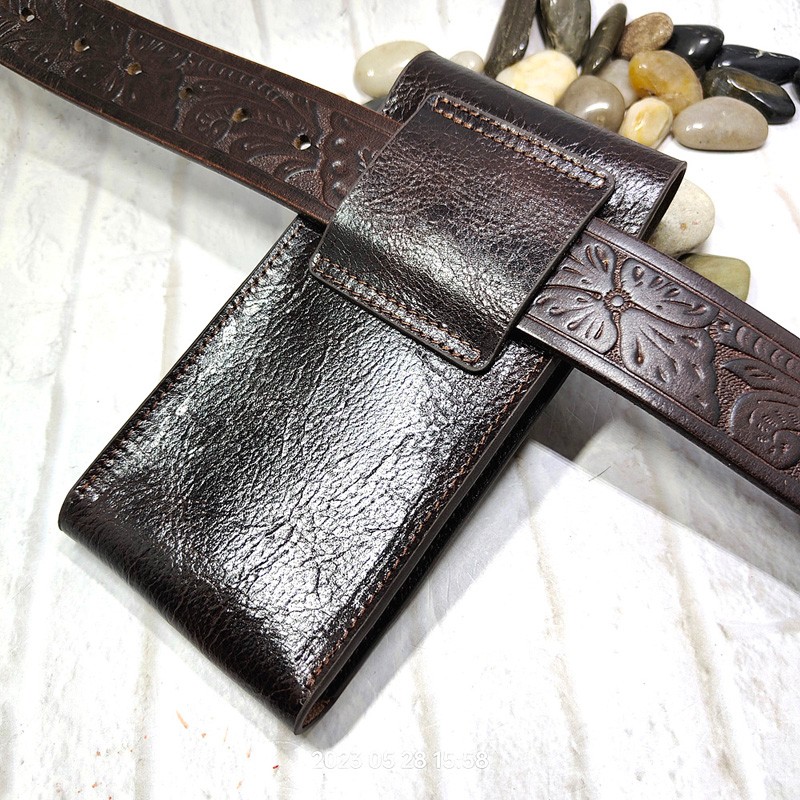 Mobiele Telefoon Heuptas Echt  - Leatherwork Belt recensie en prijs